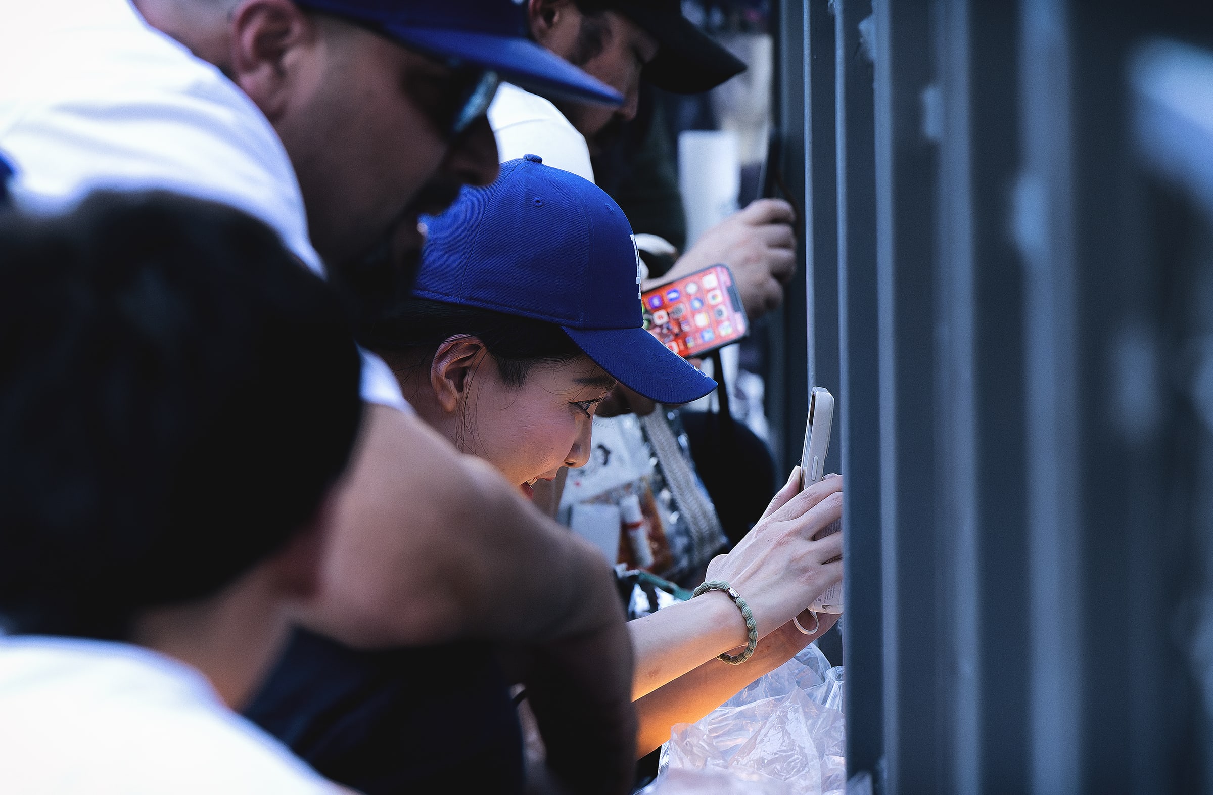 Fans try to catch a glimpse of Shohei Ohtani