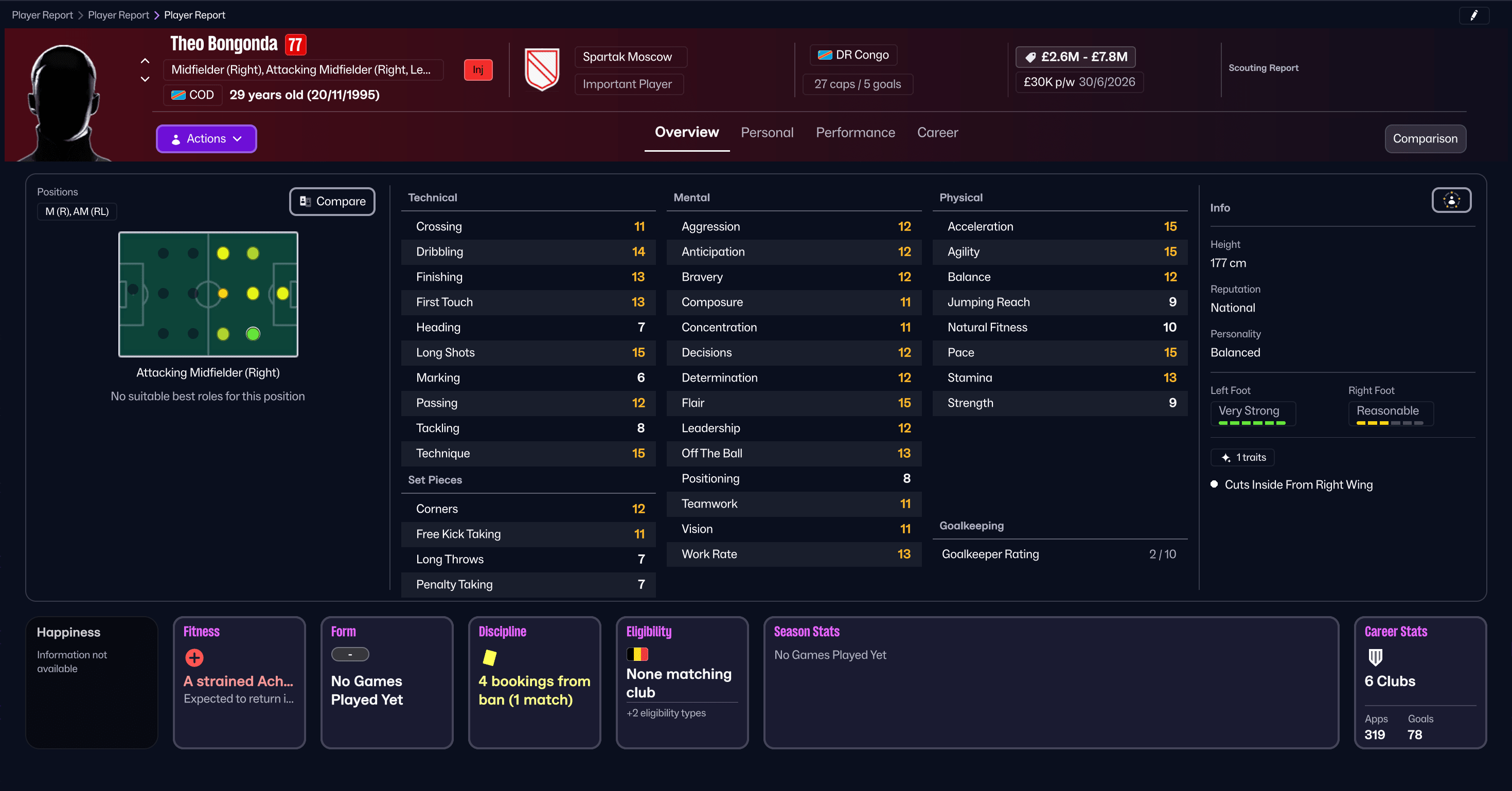 เธโอ บองกอนดาใน Football Manager 26 เธโอ บองกอนดาใน Football Manager 26