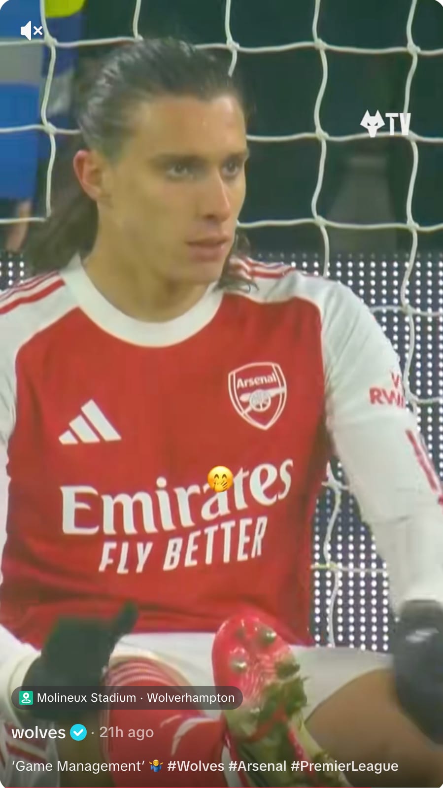 里卡多·卡拉菲奥里出现在狼队电视台