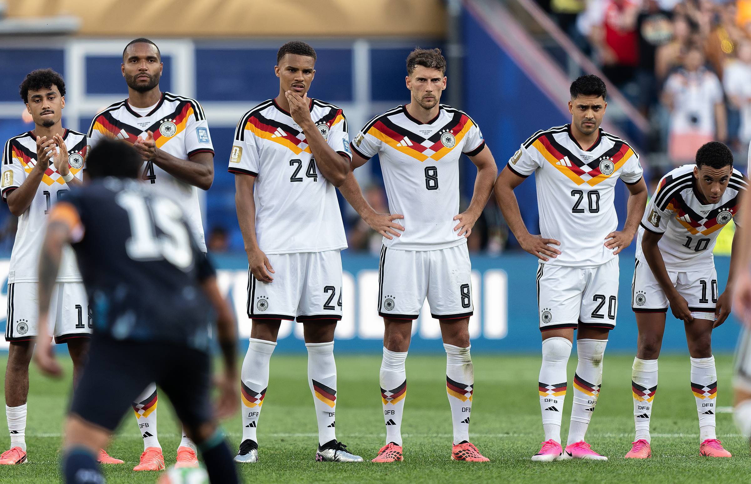 Germany players lined up during the shootout