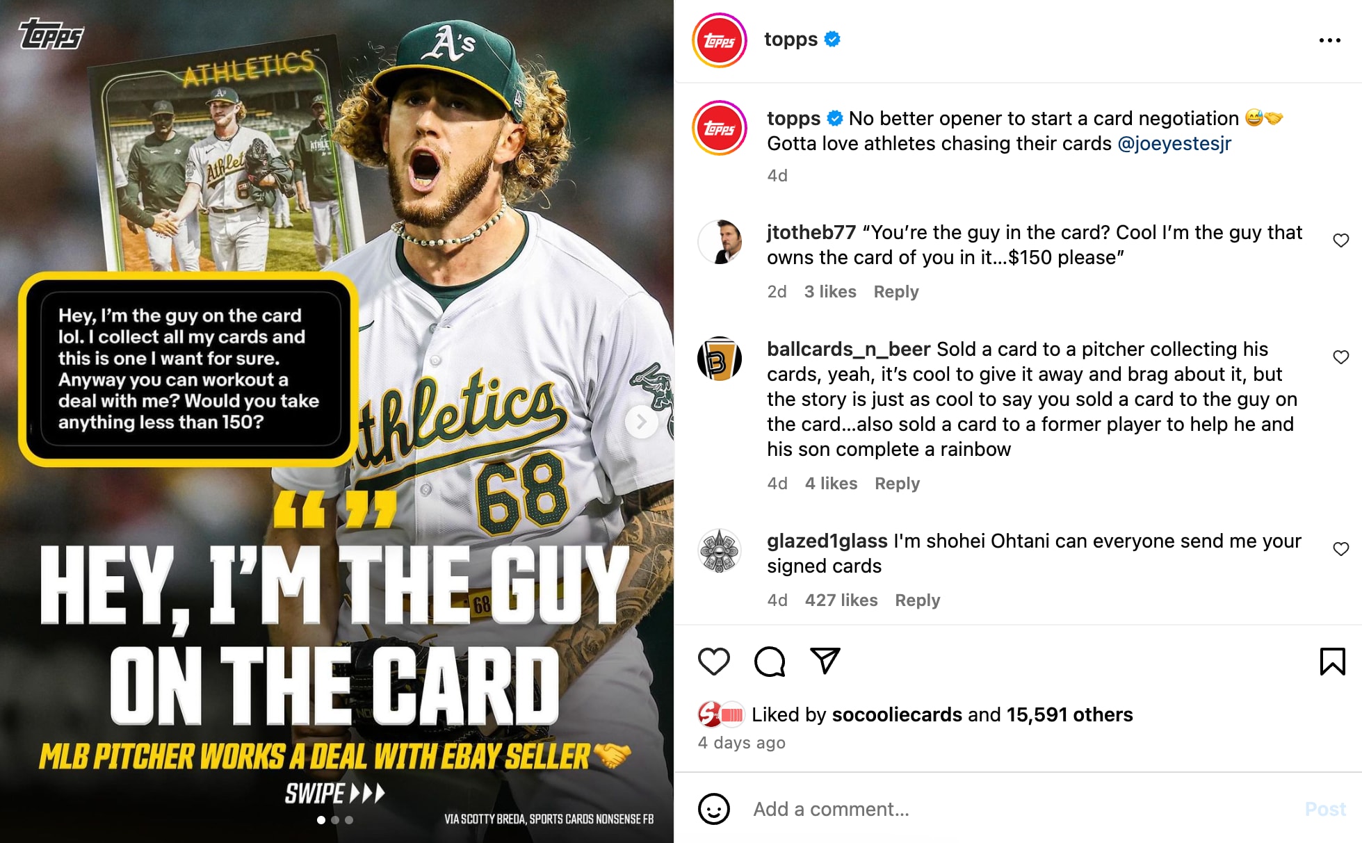 Joey Estes of the Oakland Athletics