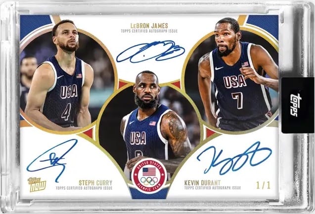 Topps Now Olympics Triple Autograph