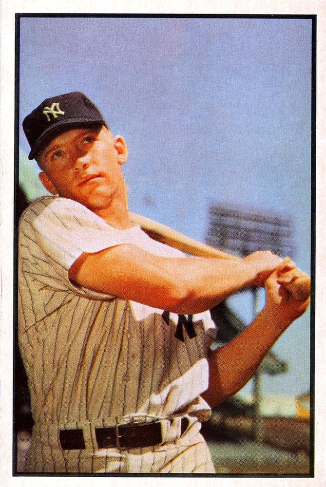 1953 Bowman Color Mickey Mantle