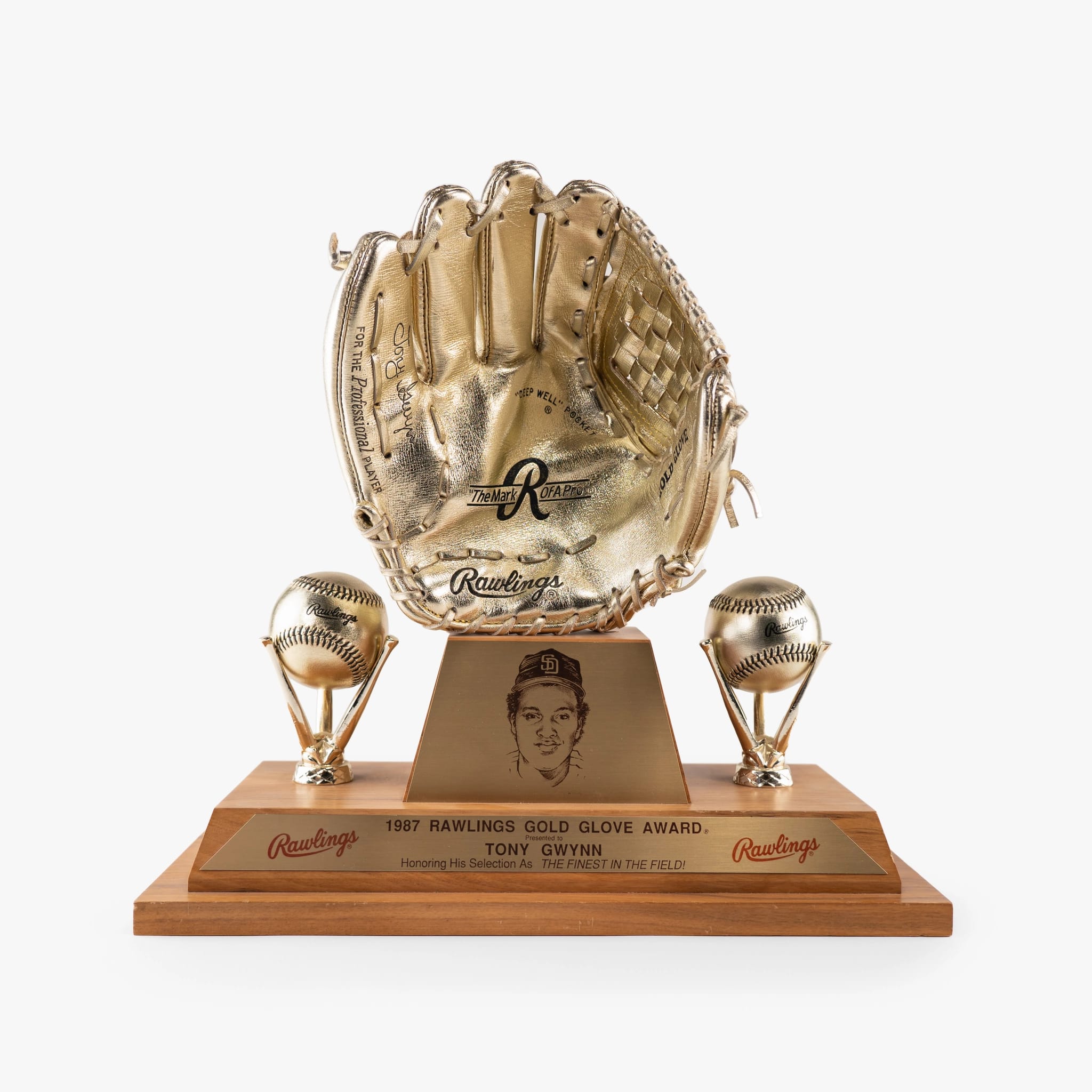 Tony Gwynn 1987 Gold Glove Award