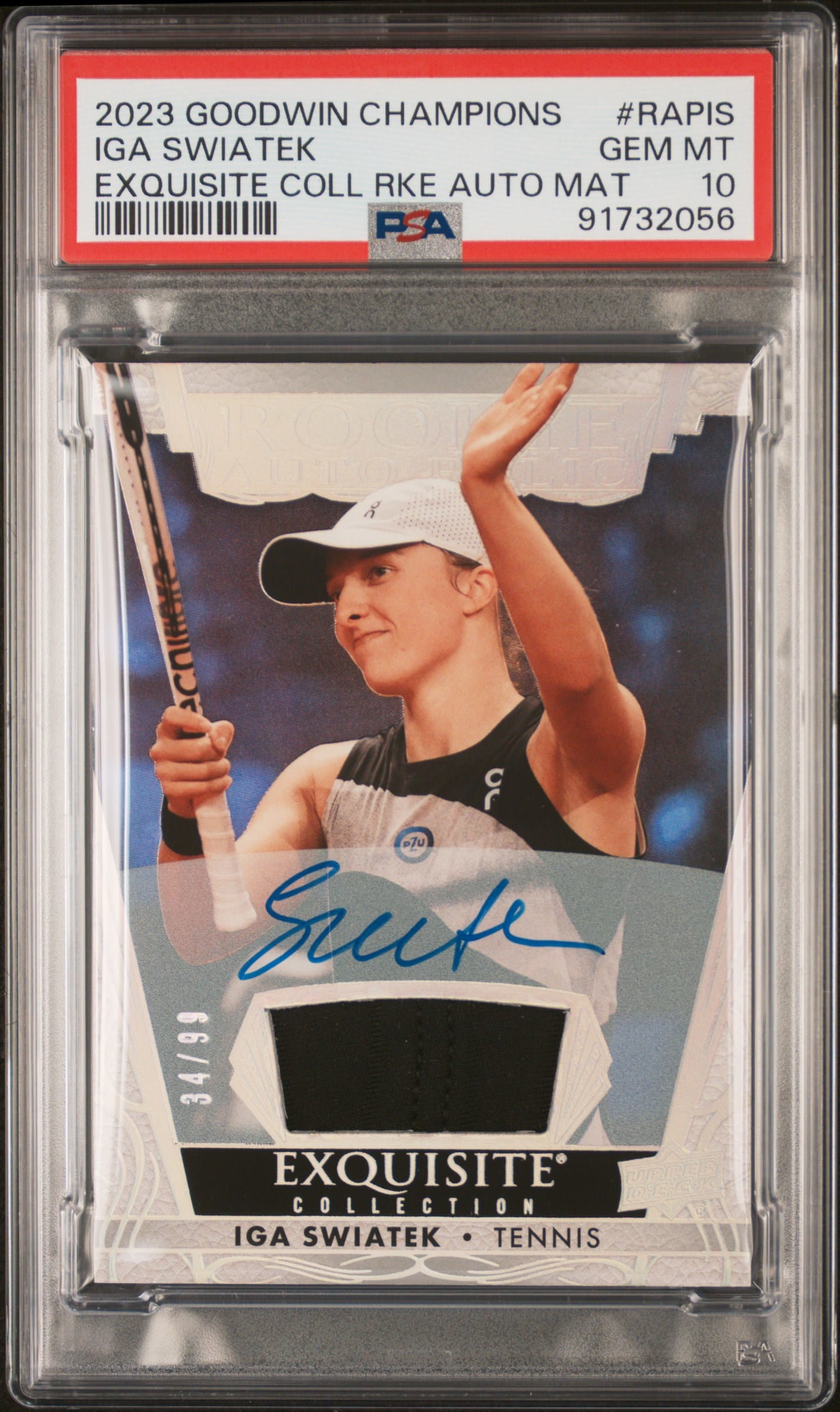 Iga Swiatek 2023 Goodwin Champions Rookie Card Patch /99