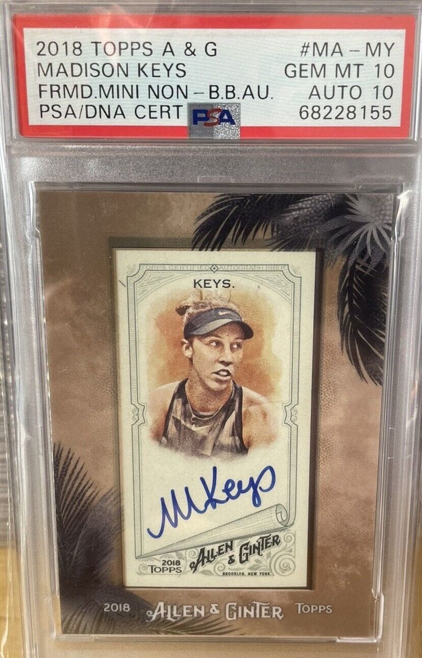 2018 Topps Allen and Ginter Framed Mini Non-Baseball Autograph PSA 10, Auto 10 