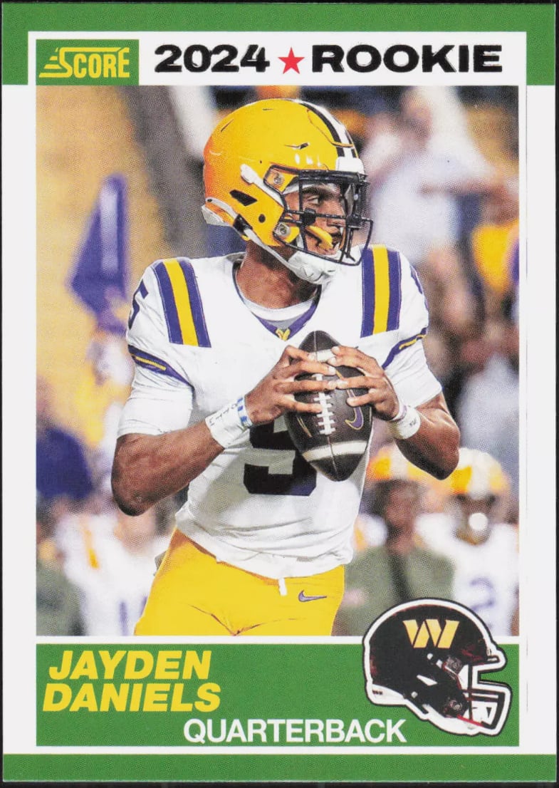 Jayden Daniels 2024 Score rookie card