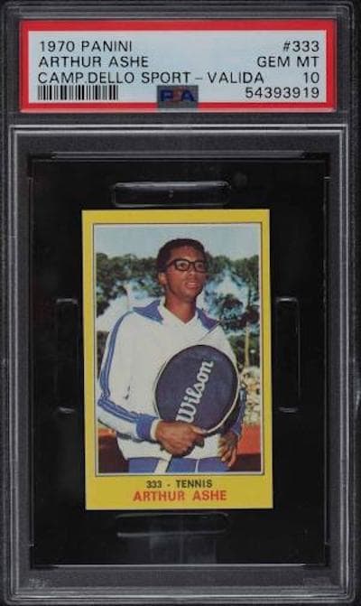1970 Panini Campioni Dello Sport Valida #333 Tennis Arthur Ashe PSA 10 