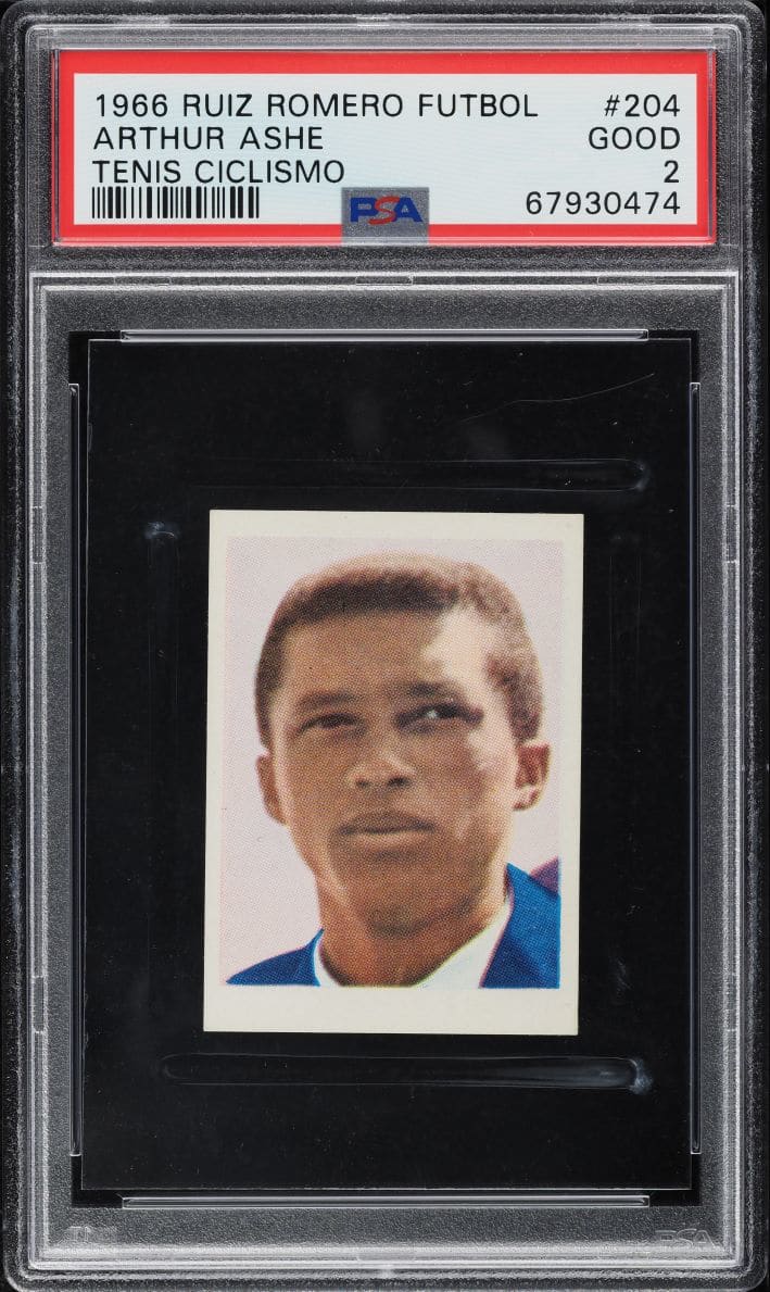 1966 Ruiz Romero Futbol Tenis Ciclismo #204 Arthur Ashe PSA 2