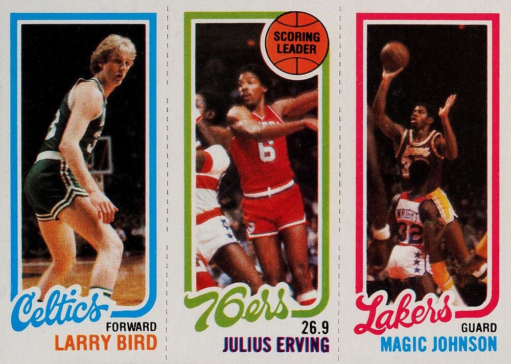 1980 Topps Larry Bird / Magic Johnson rookie card