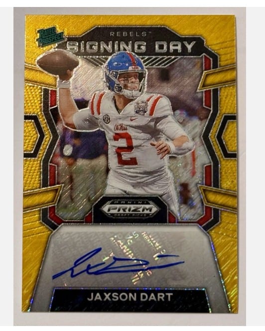 Jaxson Dart Gold Shimmer Autograph