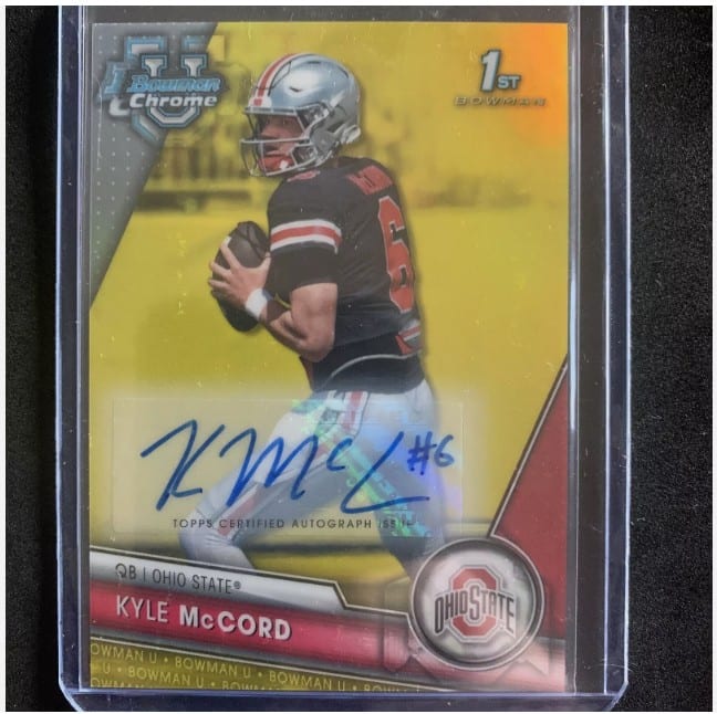 Kyle McCord Bowman Chrome University Gold Refractor #/50