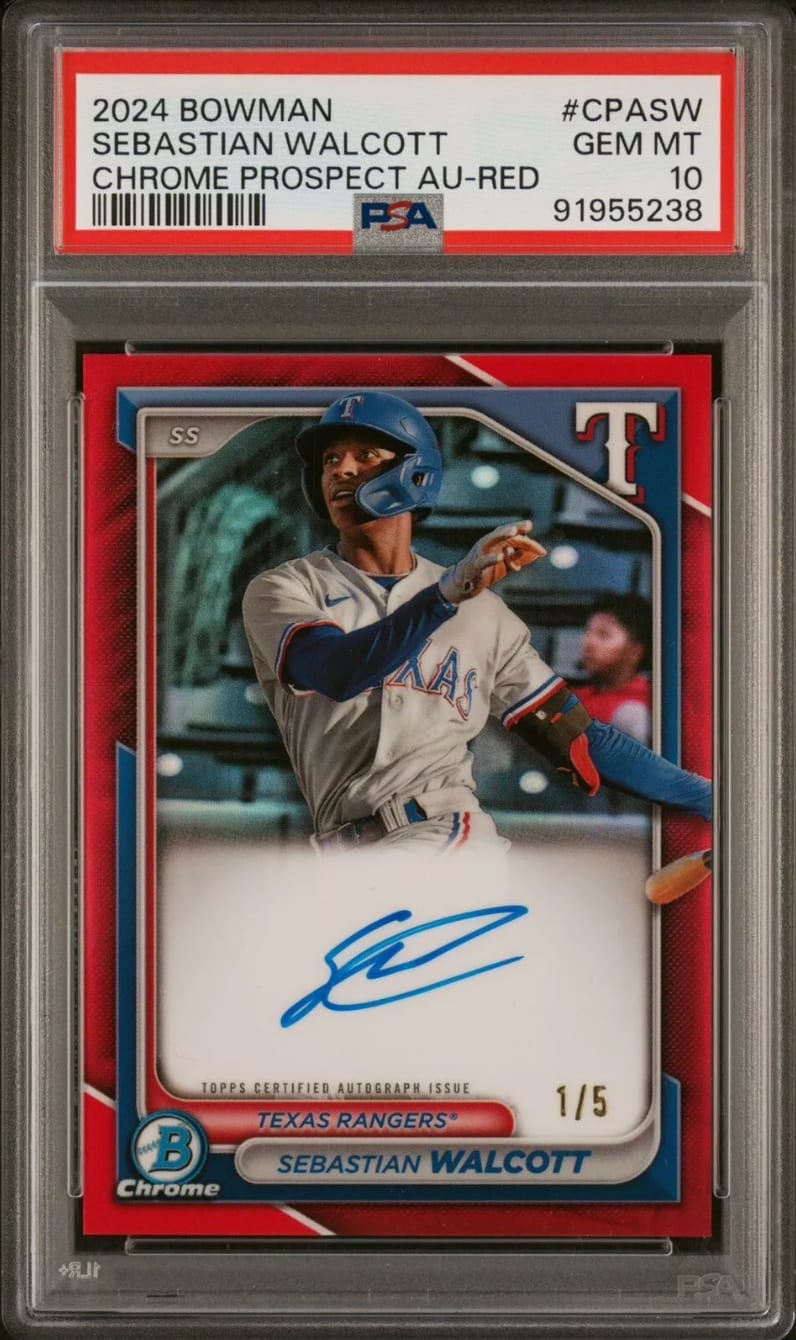 Texas Rangers Phenom Sebastian Walcott and Key Cards