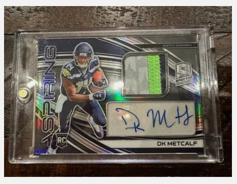 DK Metcalf Seattle Seahawks Panini Spectra Rookie Patch Auto RPA /199