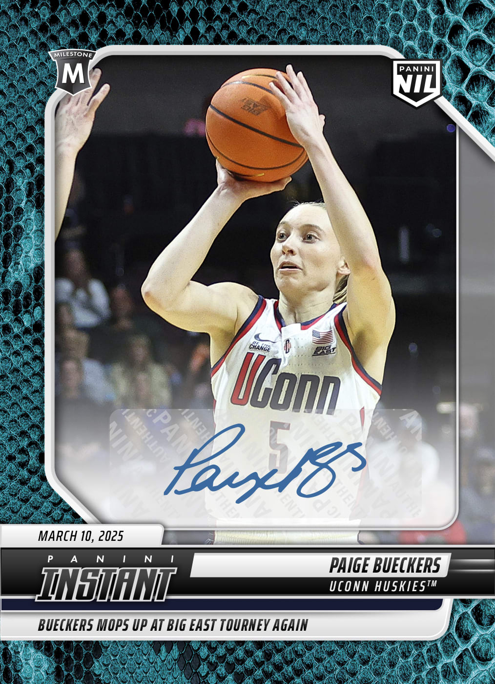 Paige Bueckers' latest Panini Instant card
