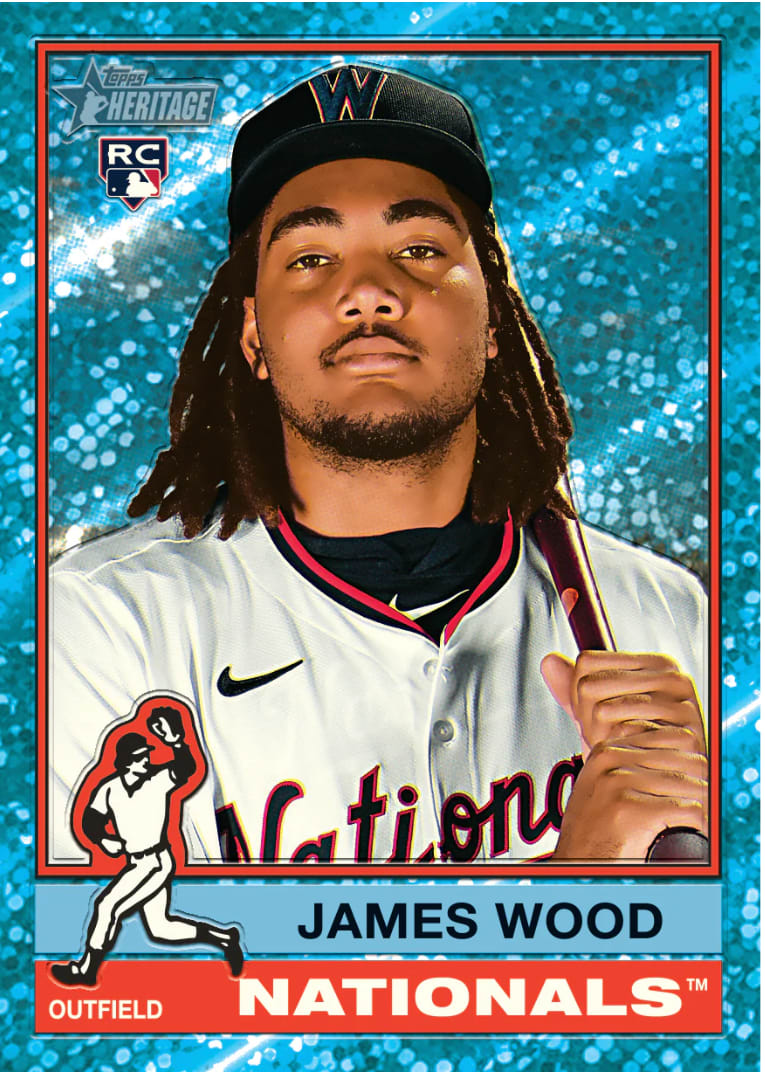 Topps Heritage features chrome cards