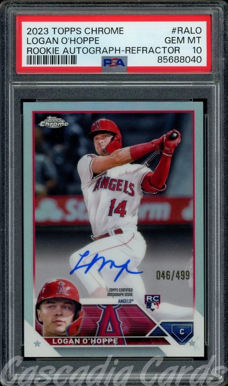 Logan O'Hoppe 2023 Topps Chrome Rookie Autograph Refractor