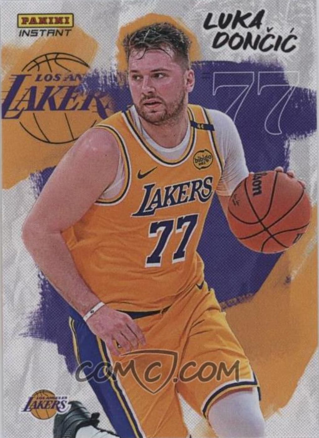 Luka Doncic's First Lakers Basketball Card Is In Prizm Monopoly
