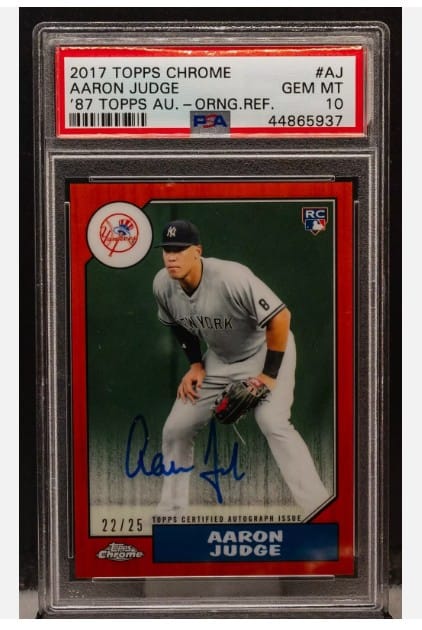 AARON JUDGE ROOKIE RC PSA 10 GEM MINT 2017 Topps Chrome