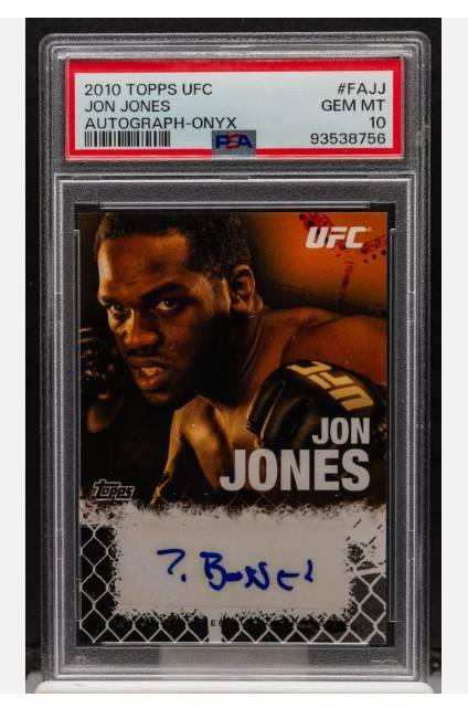 Jon Bones Jones Carte Gradée Carte Signée Jon Jones UFC Avec COA