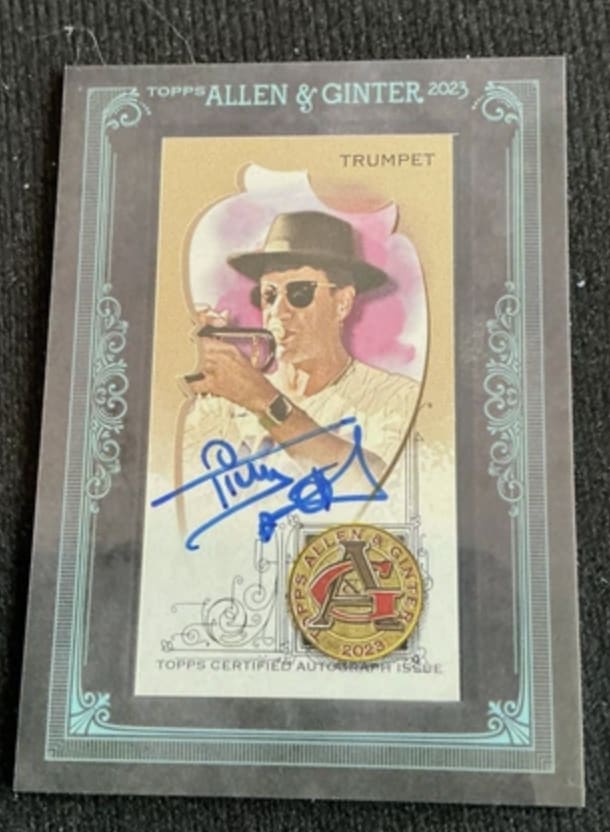 2023 Allen & Ginter Timmy Trumpet Mini Framed Auto Baseball Black Frame #06/25