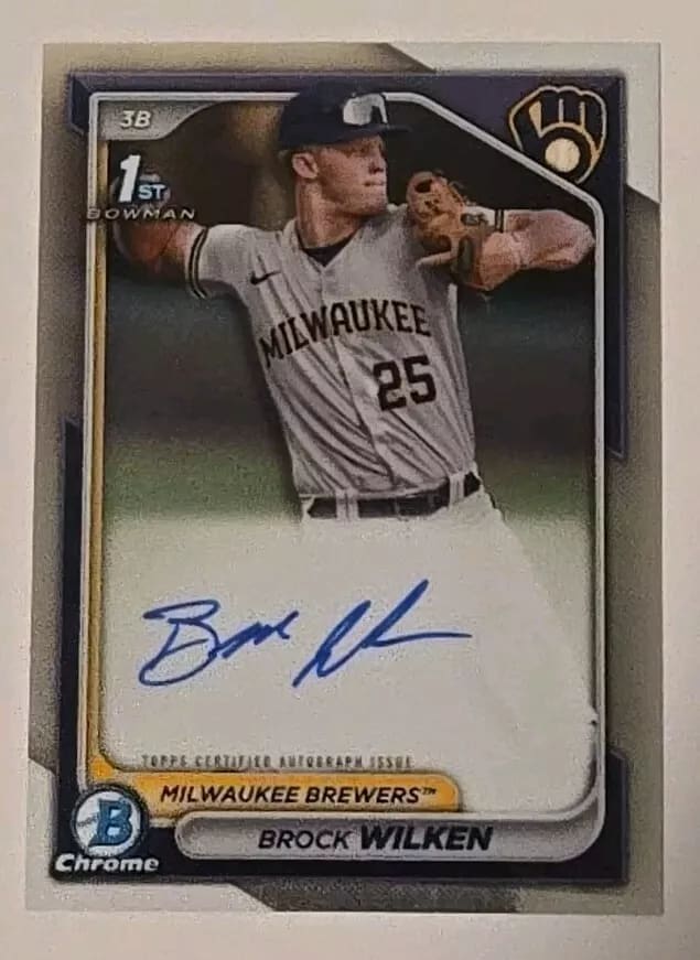 2024 Bowman Brock Wilken 1st Bowman Autograph