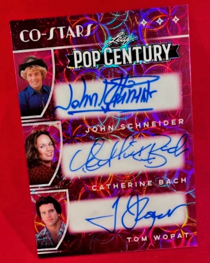 THE DUKES OF HAZZARD SCHNEIDER WOPAT BACH 2025 LEAF POP CENTURY AUTOS /1