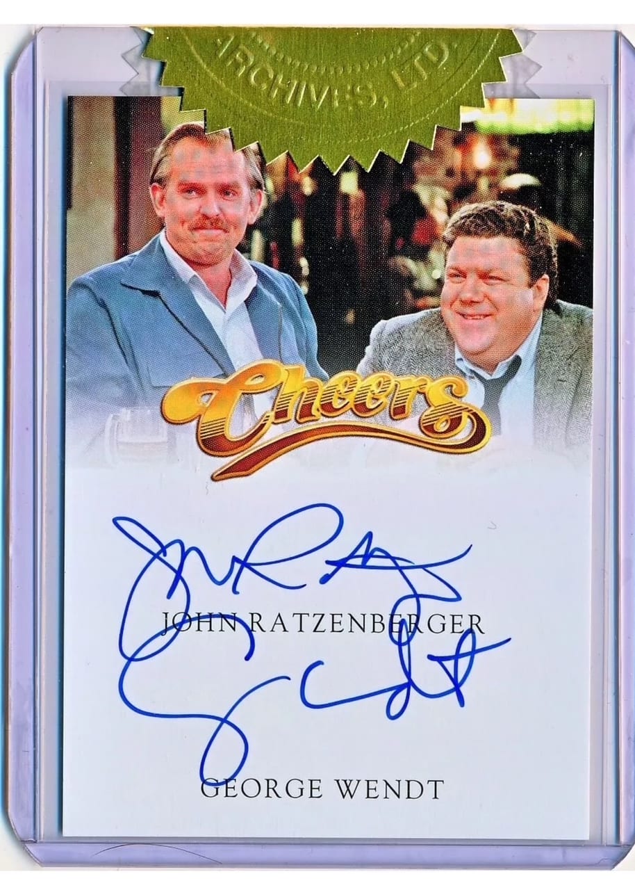 Cheers seasons 1-4 George Wendt and John Ratzenberger Dual Incentive Auto Card