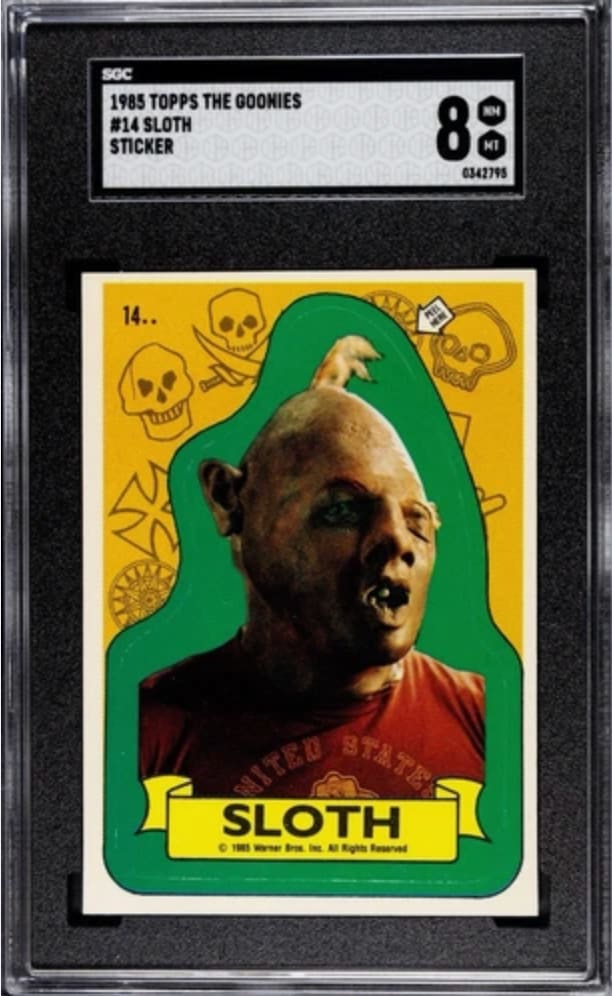 1985 Topps The Goonies #14 Sloth SGC 8