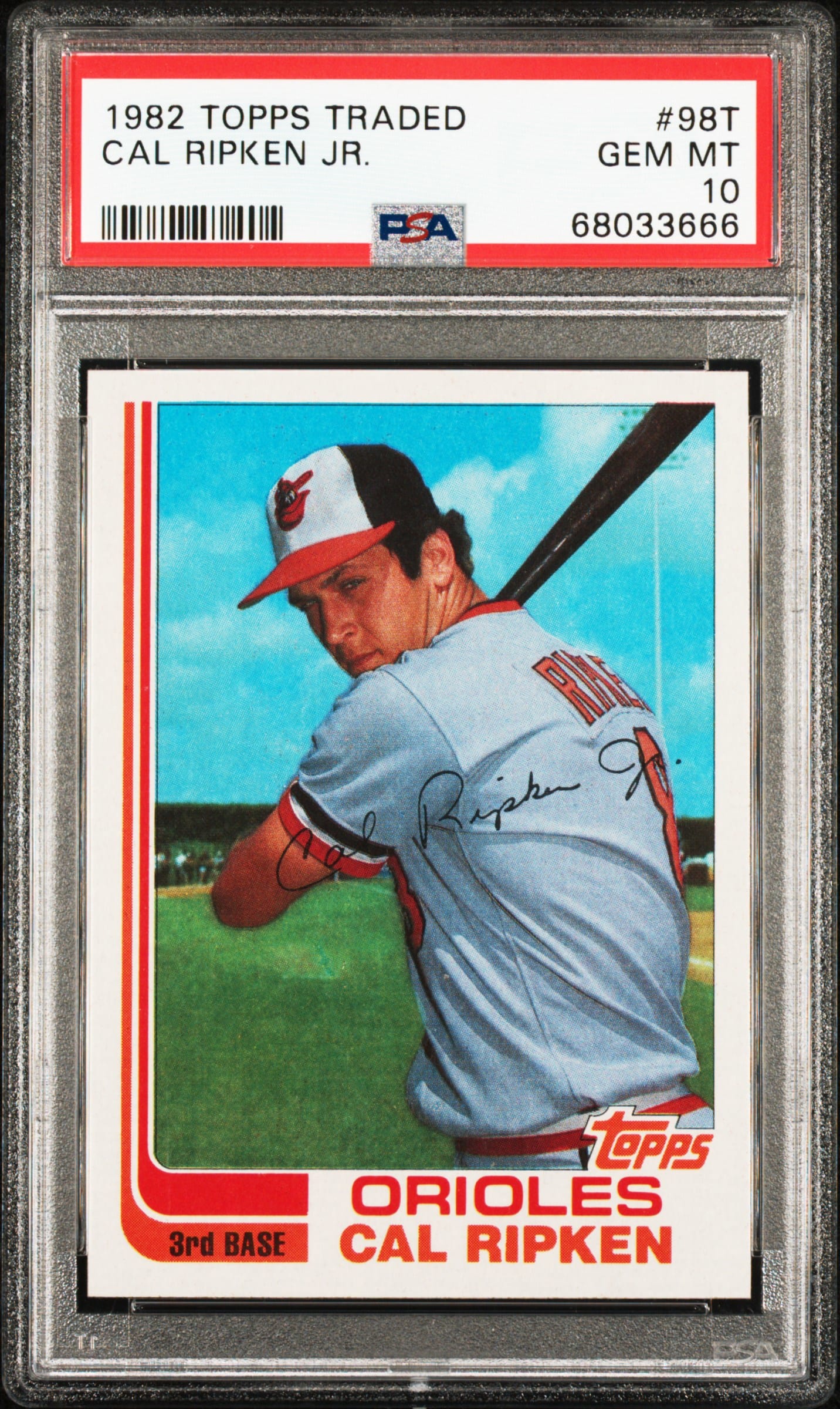 CAL RIPKEN JR. (POP 5) 1990 DONRUSS MVP PSA-7 NR-MT MLB CARD