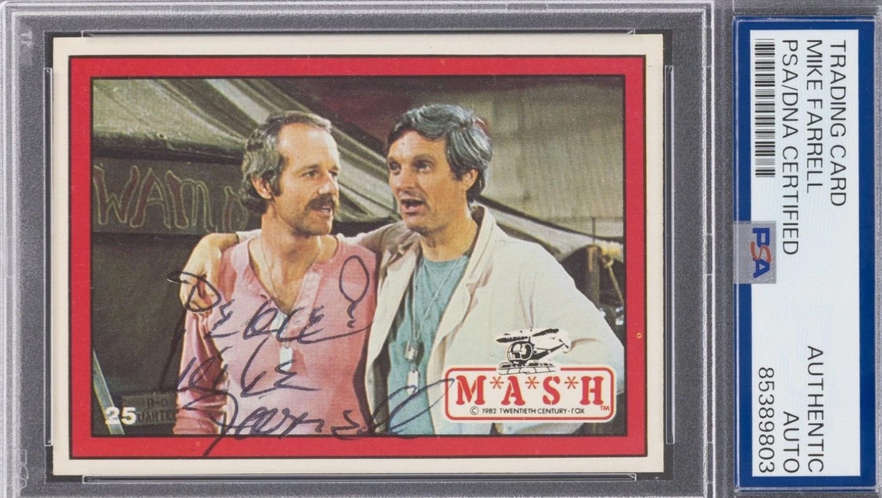 Mike Farrell signed 1982 MASH Donruss card
