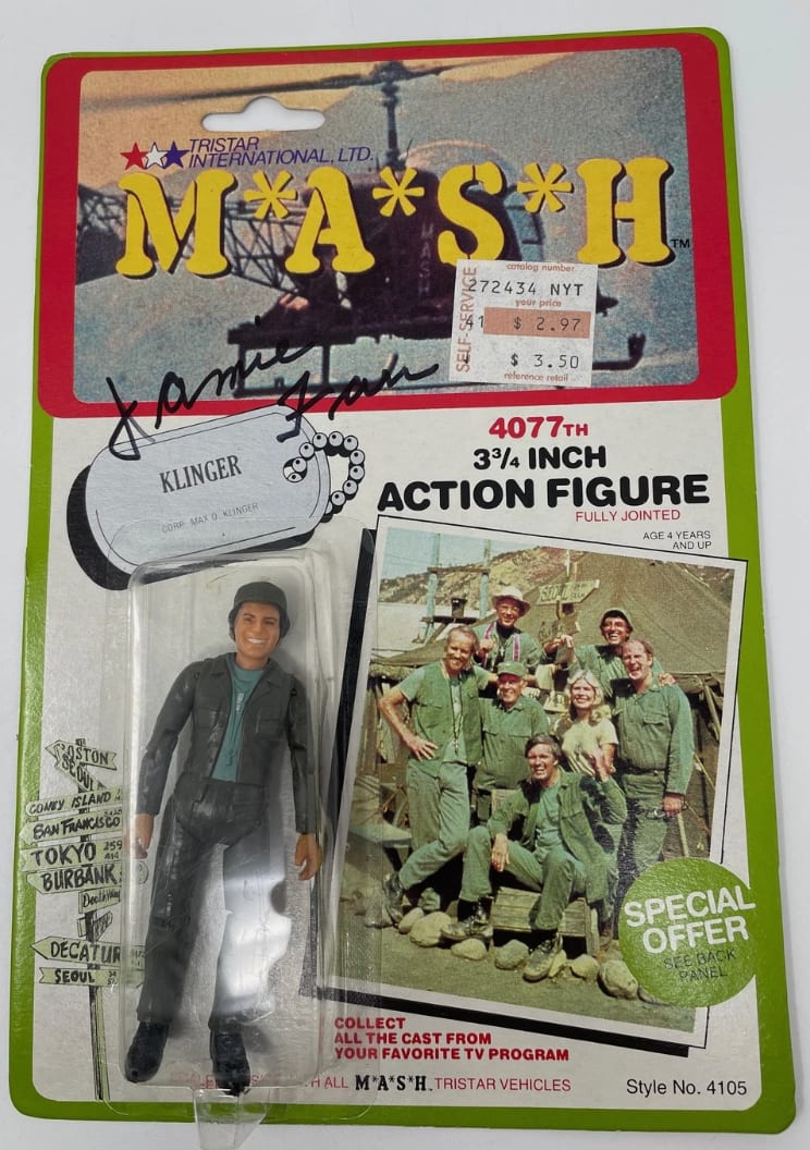 Jamie Farr signed Klinger action figure