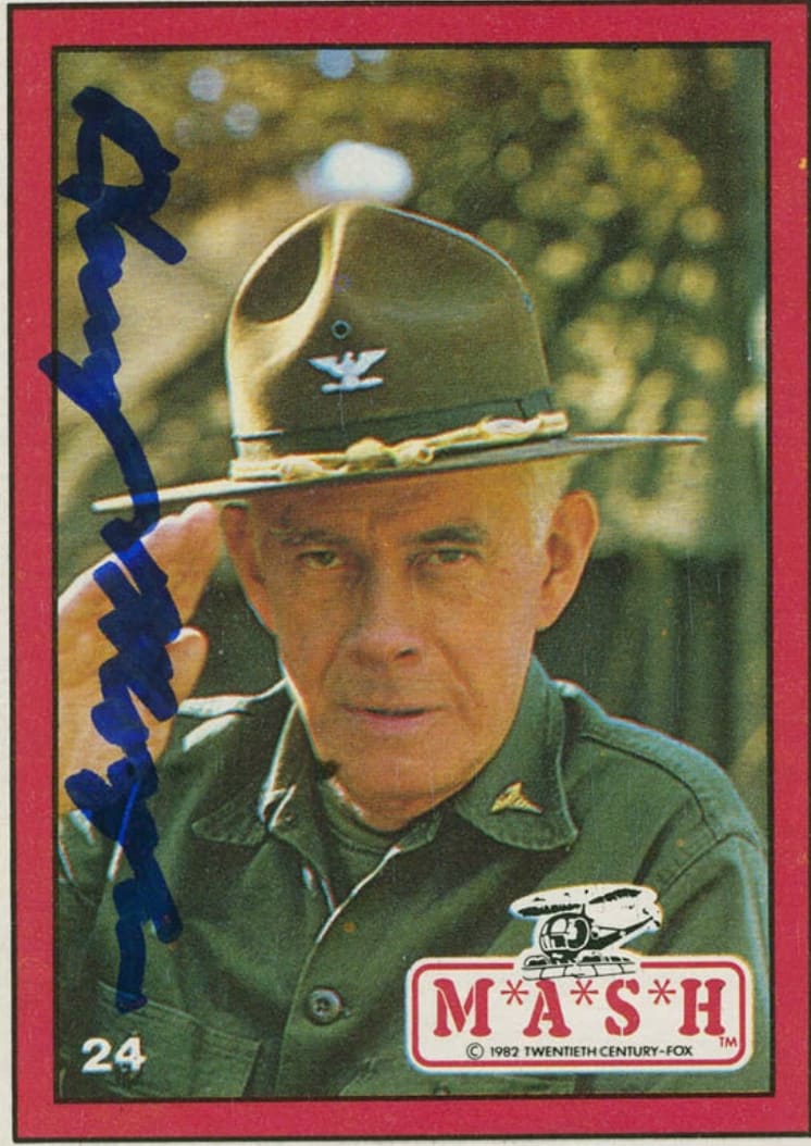 Harry Morgan signed 1982 Donruss MASH card