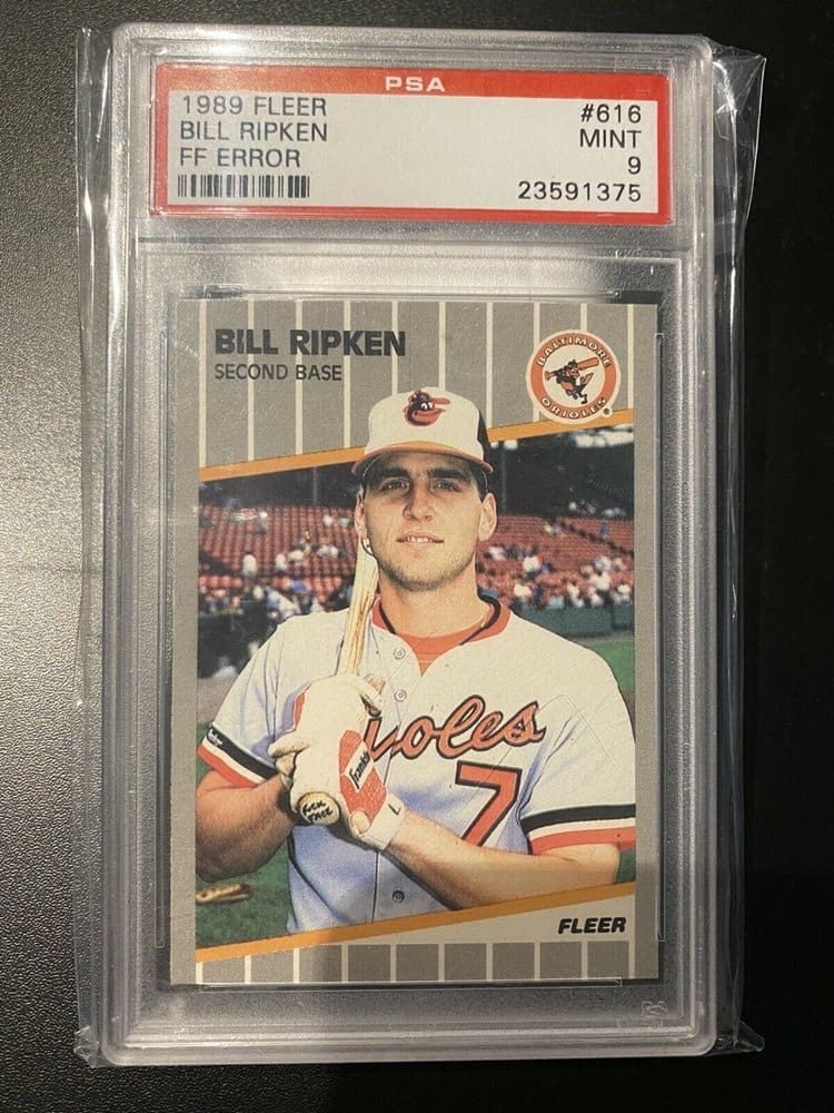 1989 Fleer Billy Ripken FF Error Card PSA 9