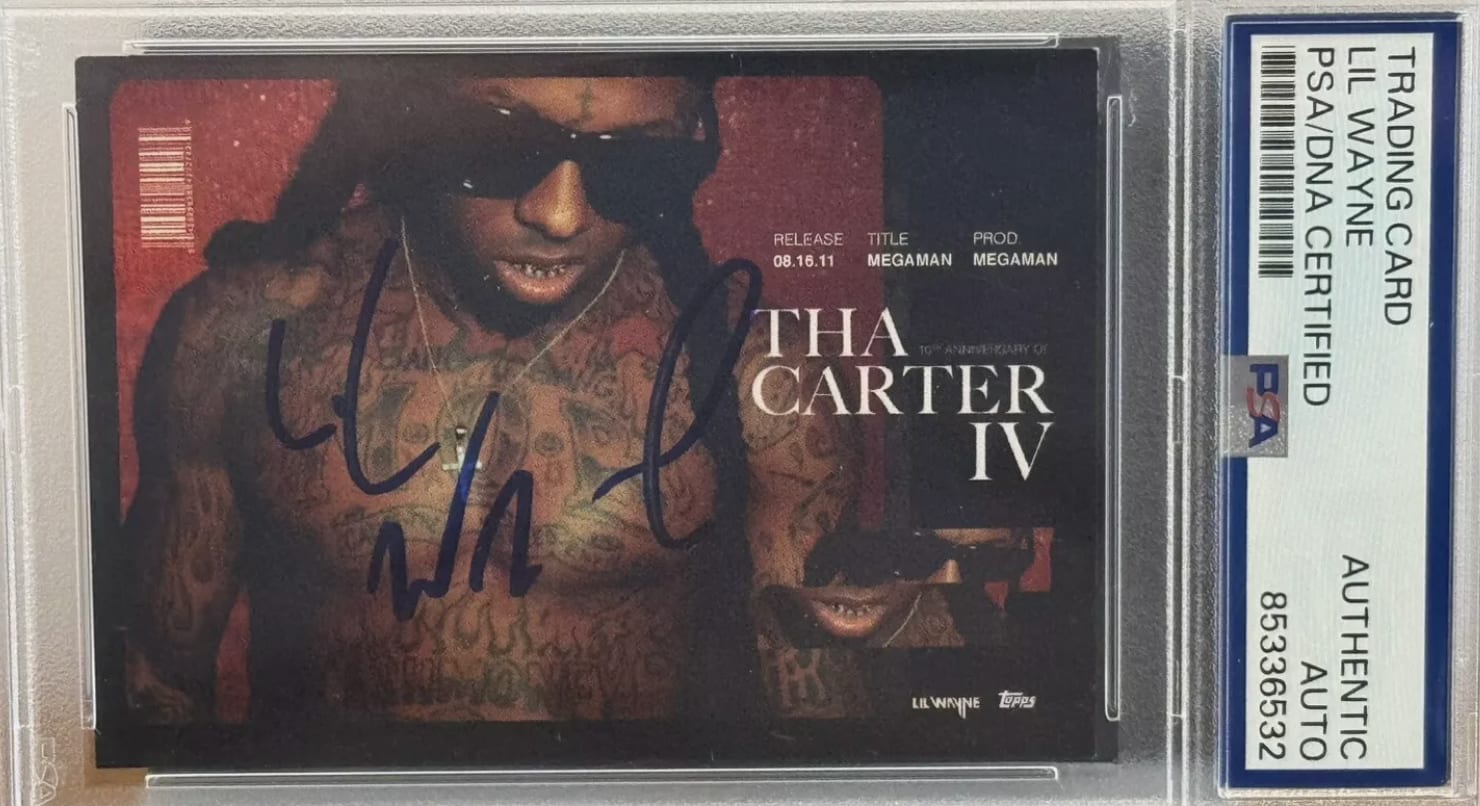 Topps X Lil Wayne The Carter IV 10th Anniversary Signed PSA/DNA