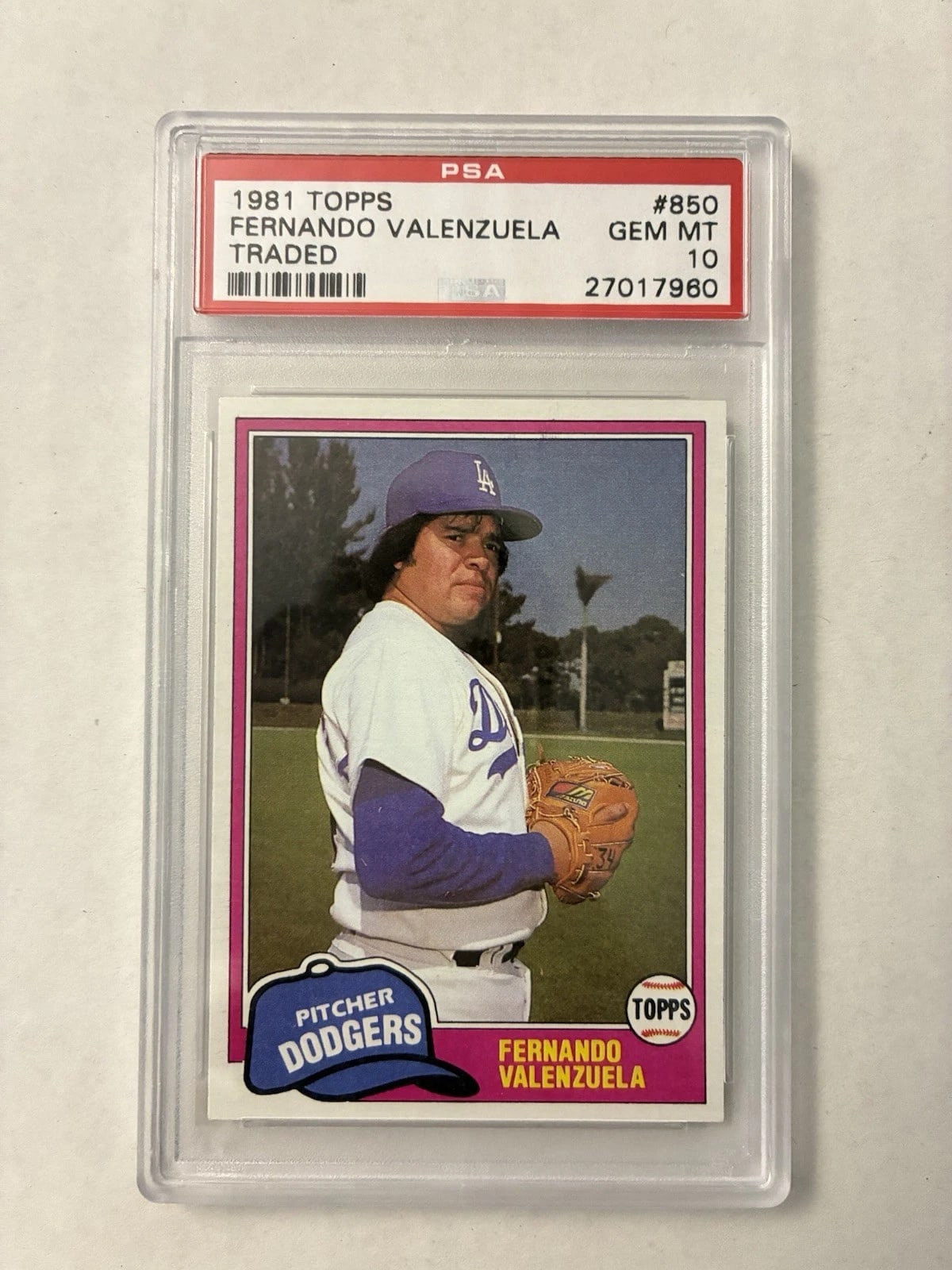 1981 Topps Traded Baseball - Card No. 850 - PSA 10