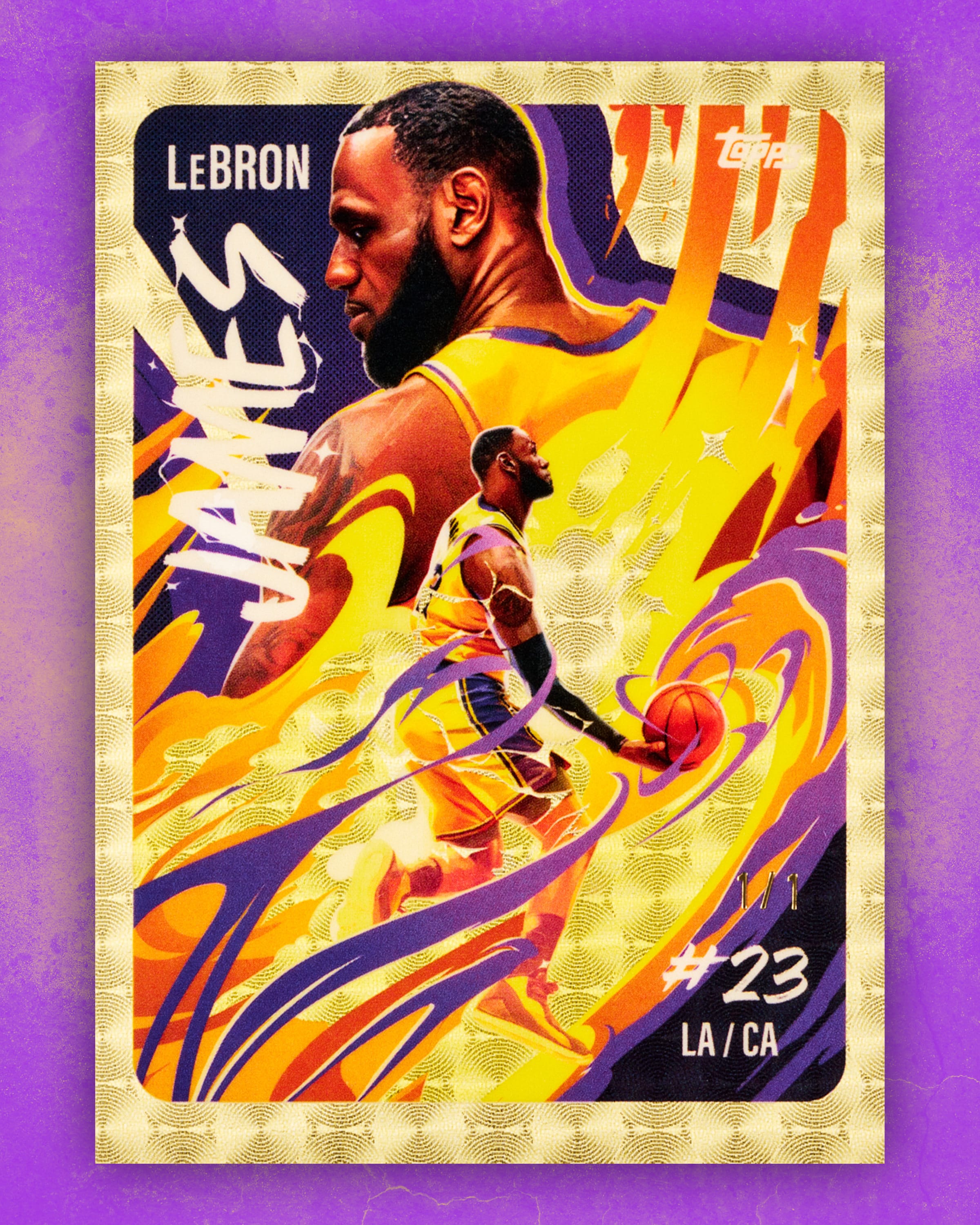 2024-25 Topps Chrome - Ultra-Violet All Star - LeBron James - Superfractor Variation