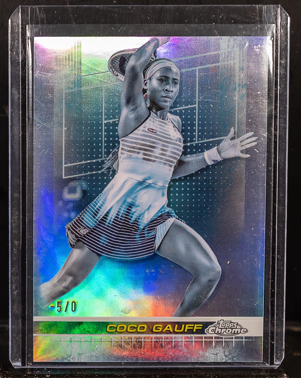 2024 Topps Chrome Tennis Base FrozenFractor #177 -5/0 Coco Gauff