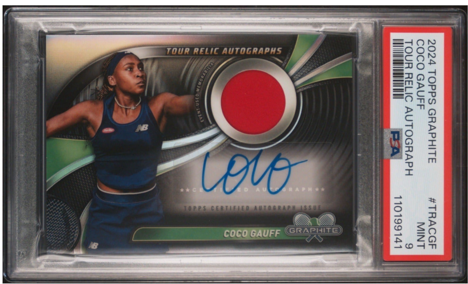 2024 Topps Graphite Tennis Tour Relic Autograph Base #TRACGF Coco Gauff