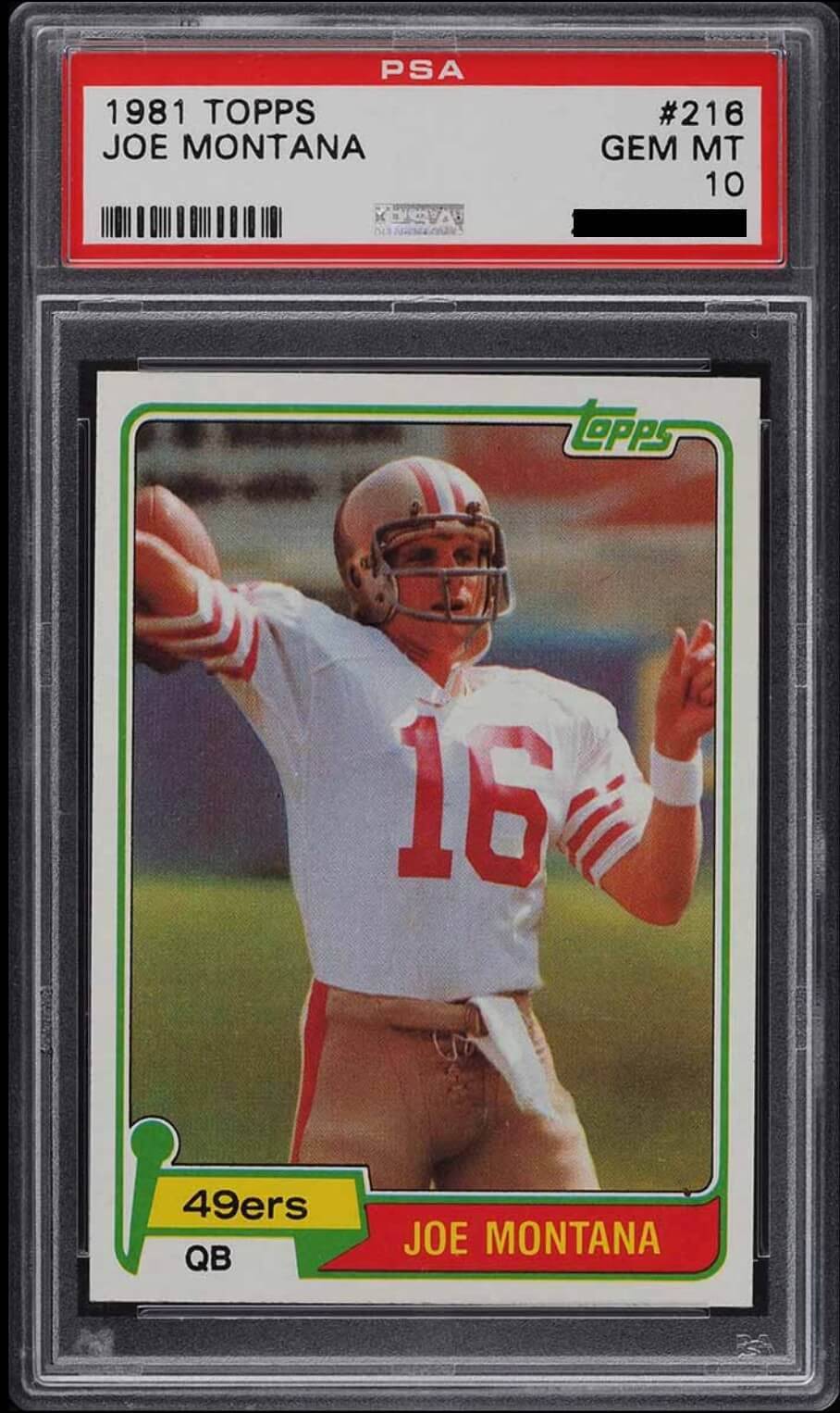 rare joe montana cards 1981 Topps JOE MONTANA COLLECTIBLE FOOTBALL CARD