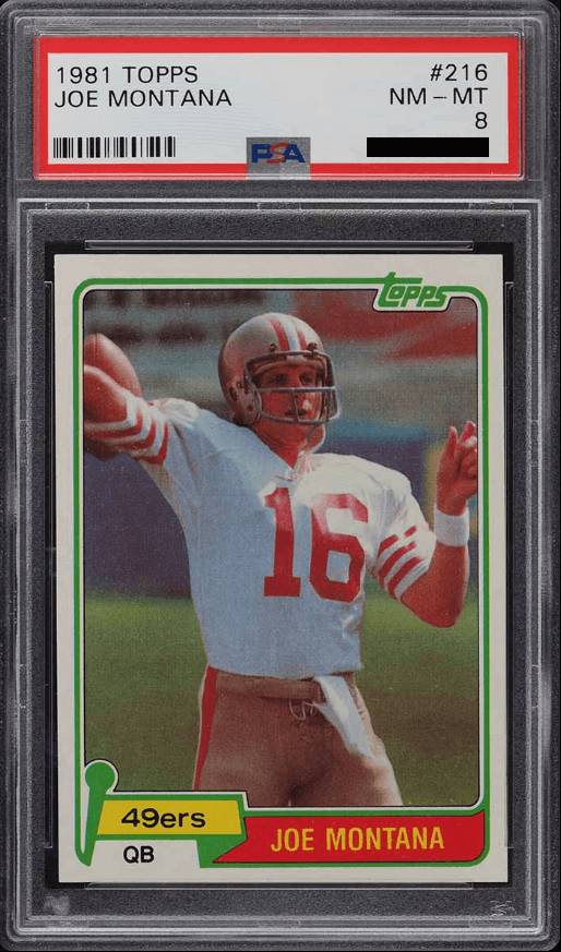 Joe Montana 2010 Topps Anniversary 1981 Rookie Card Reprint – #216 – 49ers HOF