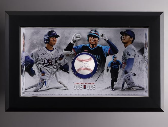 Authentic Framed MLB Baseball with "24 NL MVP" Inscription in a Commemorative Shadowbox - Limited Edition #5/5