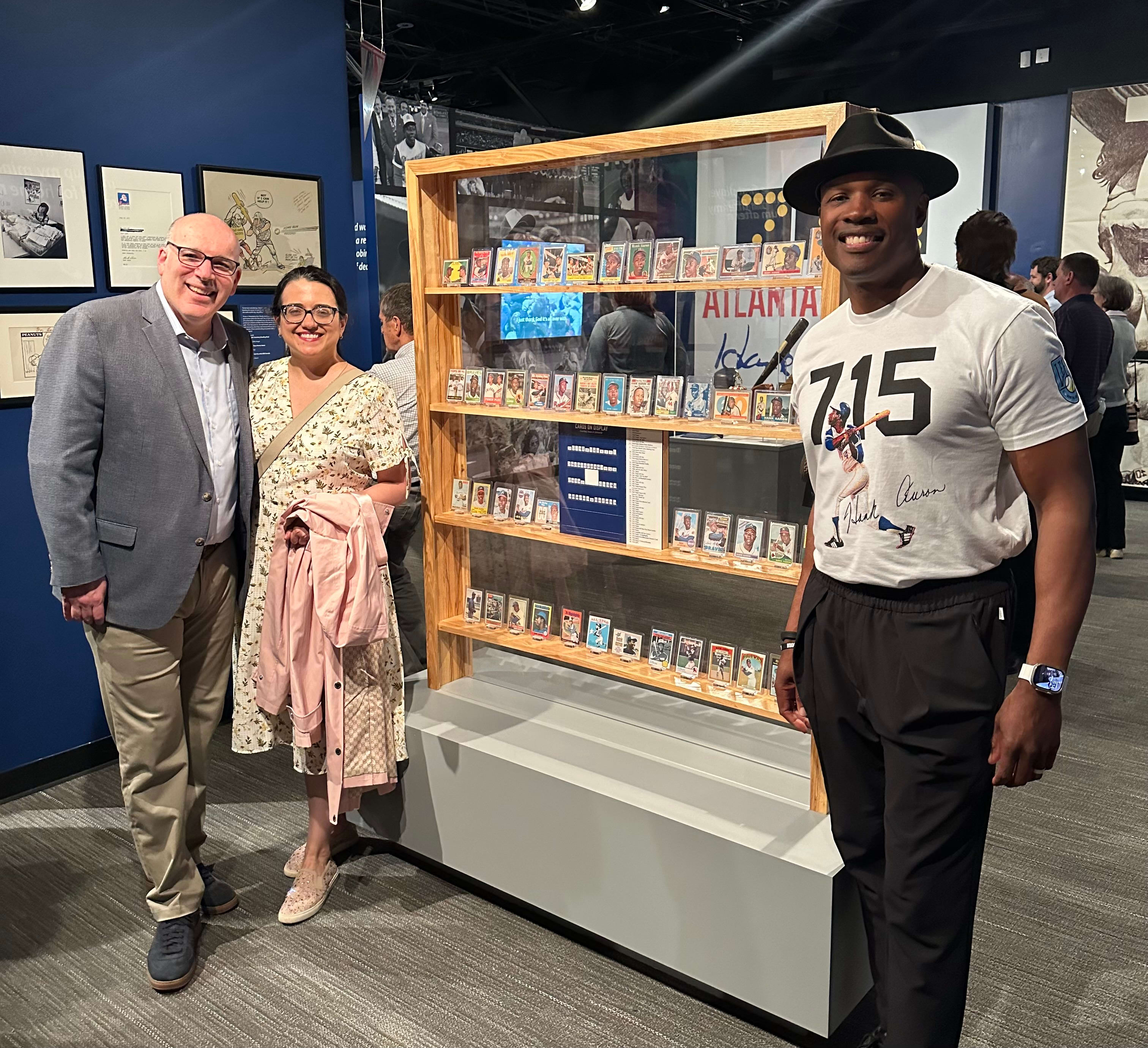 C.J. Stewart at the April 2024 opening of the Atlanta History Center's "More Than Brave" Henry Aaron exhibition