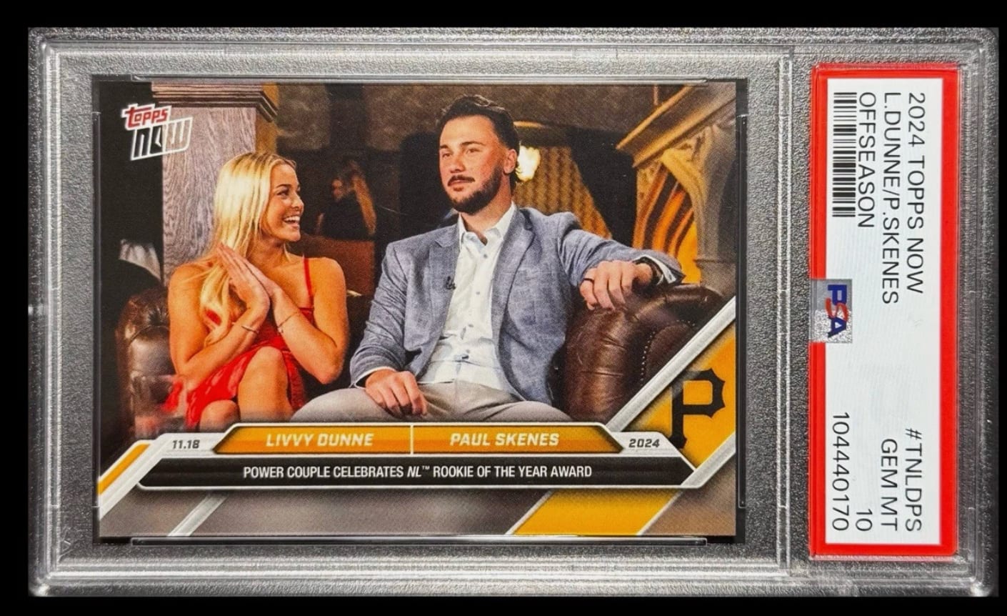 2024 Topps Now Paul Skenes Livvy Dunne PSA 10