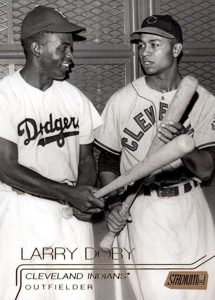 2015 Topps Stadium Club Larry Doby feat. Jackie Robinson cameo
