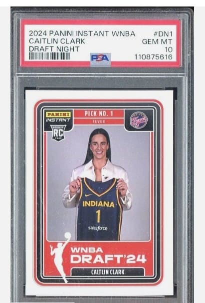 2024 Panini Instant WNBA Draft NIght - Caitlin Clark (Card No. DN1) - PSA 10