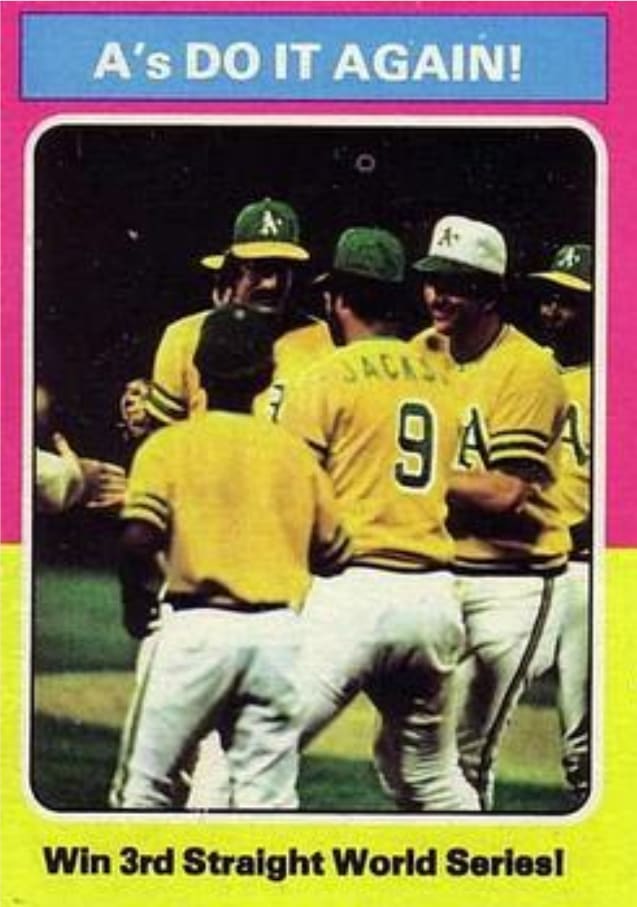 1975 Topps World Series "A's Do It Again!"