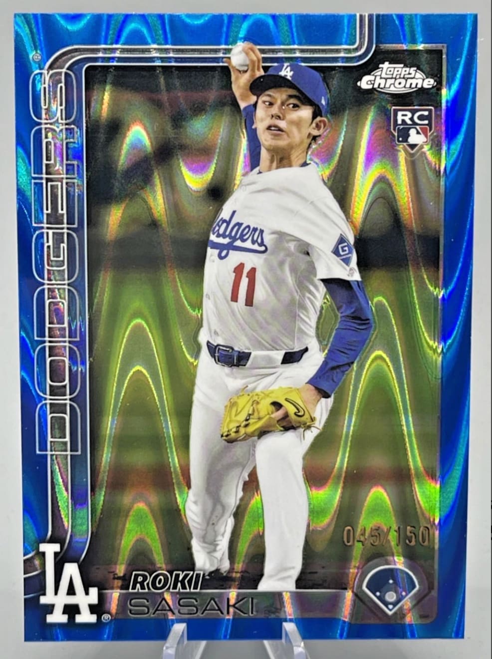 Roki Sasaki RC 2025 Topps Chrome Baseball Base Gold Parallel /50