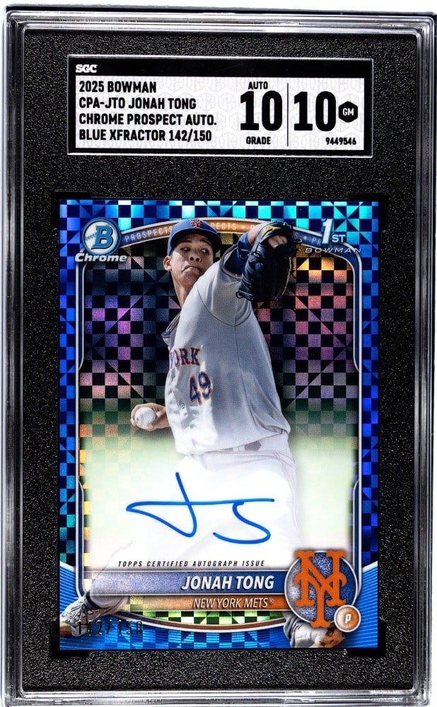 Jonah Tong's cards soar ahead of Major League Debut