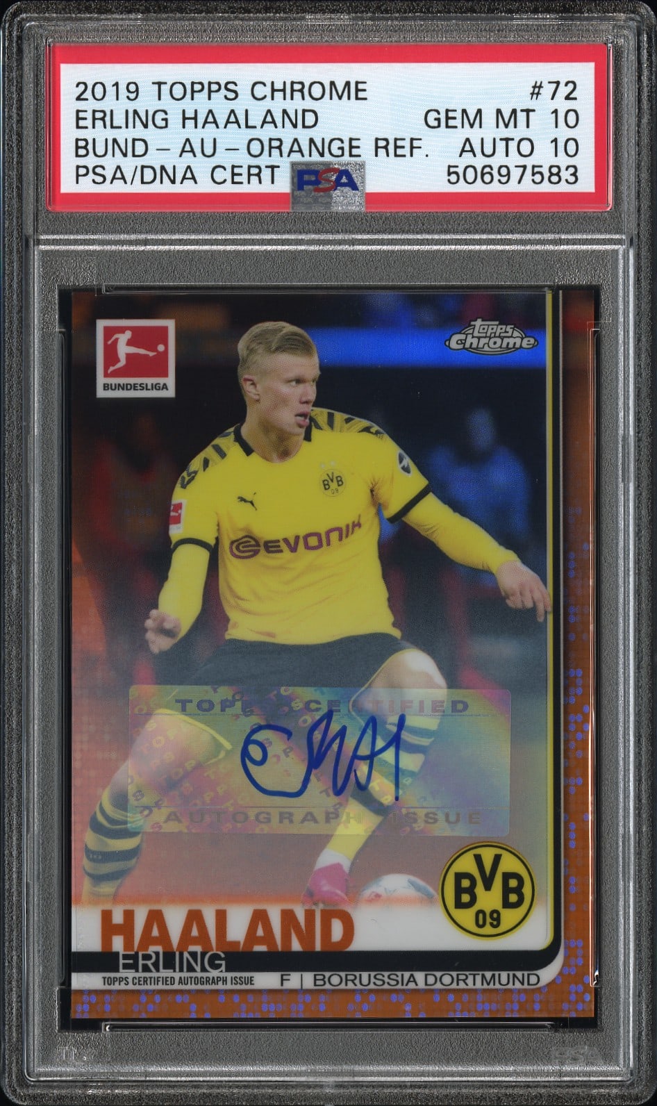 ハーランド サインカード haaland サッカー メッシ topps Erling Haaland Autograph Hand Signed Card RPC Mint. - Etsy